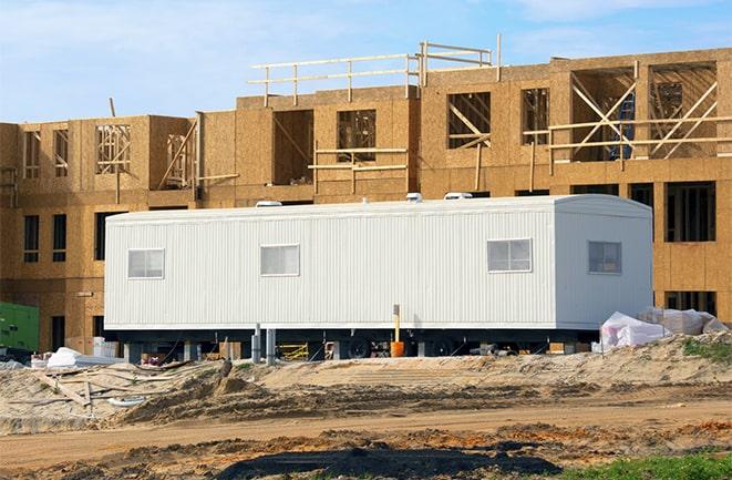 office trailers and equipment rental at a construction site in Deerfield Beach